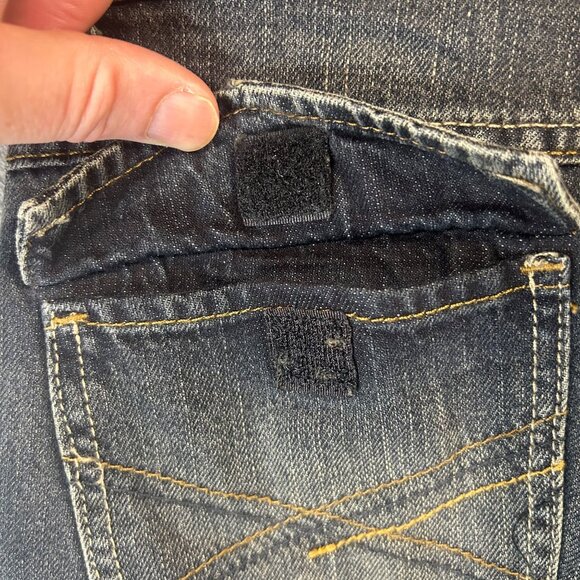 Wrangler Jeans Boys Loose Fit Dark Wash Adjustable Waistband Pants Size 10 - Picture 6 of 13